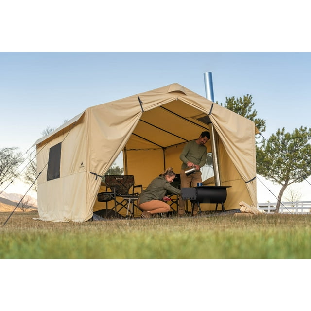 Ozark Trail 6-Person North Fork 12' x 10' Outdoor Wall Tent, with Stove Jack