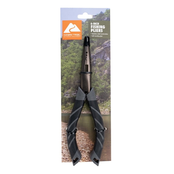 Ozark Trail 6 in Stainless Steel Needle Nose Fishing Pliers with Wire Cutter
