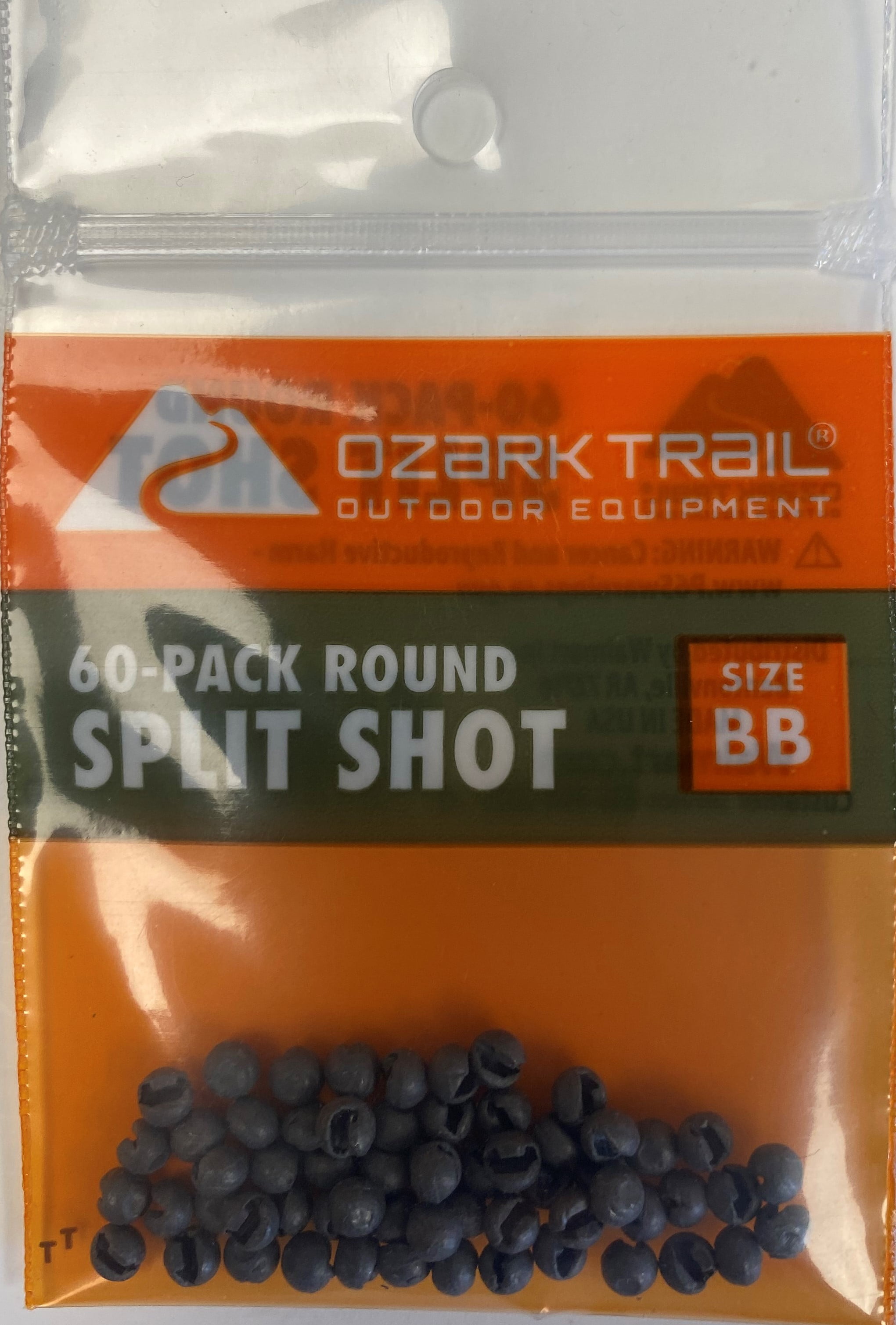 Ozark Trail 60 Pack Round Lead Split Shot Weights #BB