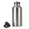 thumbnail image 1 of Ozark Trail 64 oz Stainless Steel Insulated Water Bottle with Chug Lid & Handle, Leak-Proof, Wide-Mouth Reusable Travel Water Bottle, Silver, 1 of 9