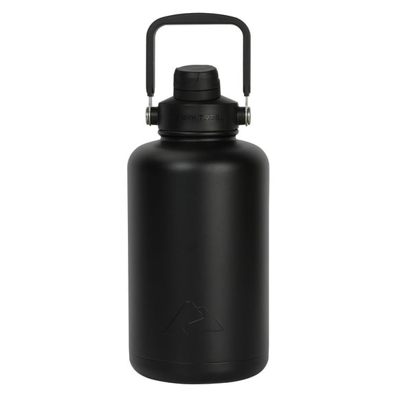 Ozark Trail 64 oz Vacuum-Insulated Stainless Steel Water Bottle Jug, Black