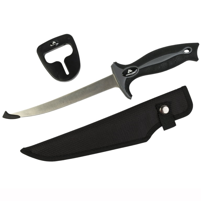 Ozark Trail 7 Fillet Knife with Knife Sharpener and Nylon Sheath