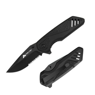 Ozark Trail 7 Inches Folding Knife with Stainless Steel Blade Aluminum Handle for EDC