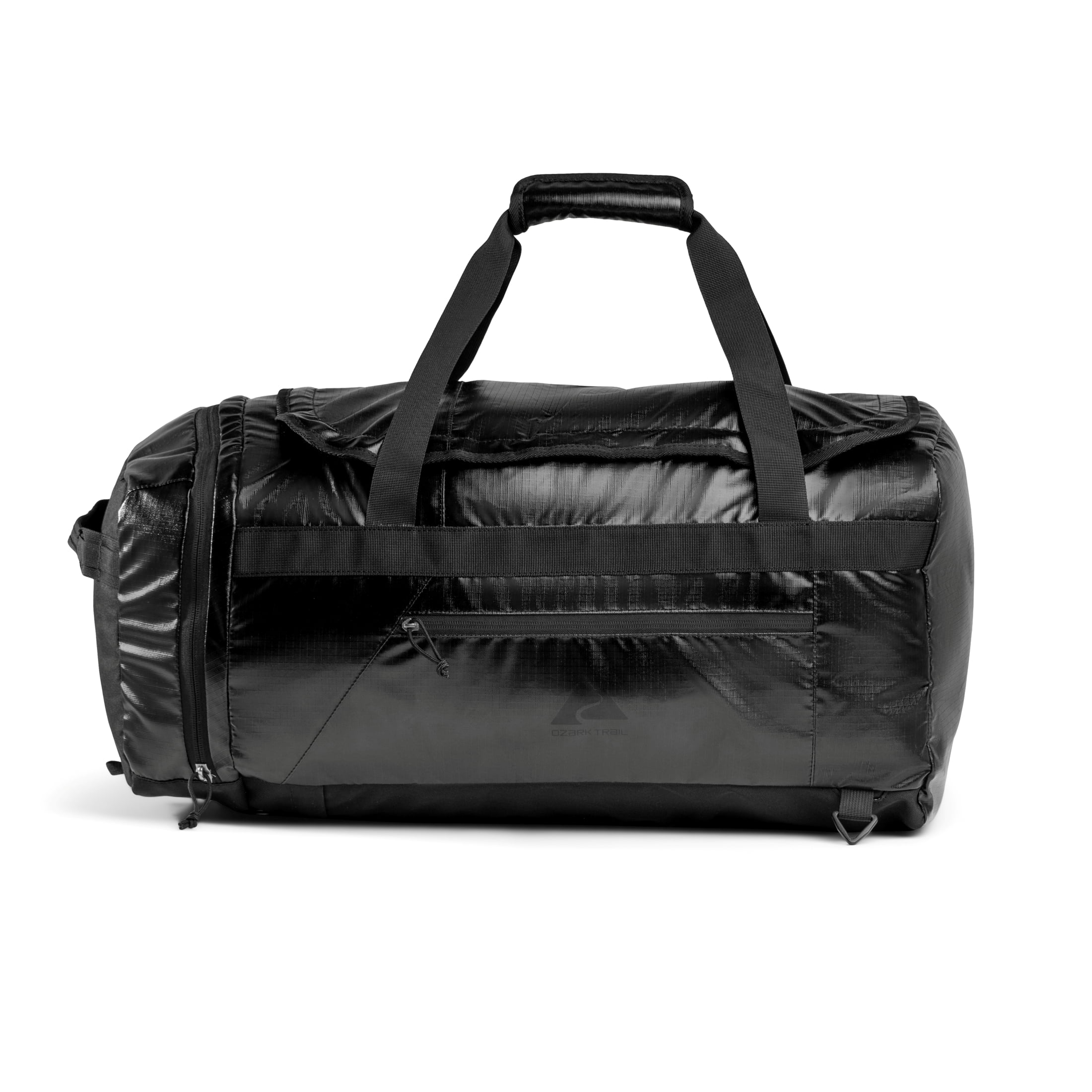 Ozark Trail 70L Coated Polyester Ripstop Duffel Bag with Backpack Straps, Black