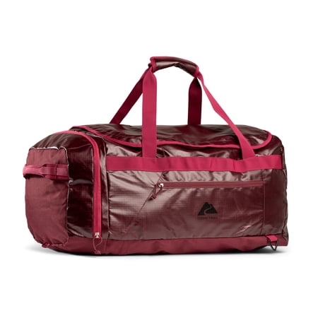 Ozark Trail 70L Coated Polyester Ripstop Duffel Bag with Backpack Straps, Plum