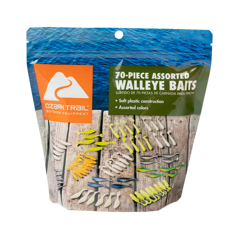 Ozark Trail 70pc Walleye Fishing Soft Plastics
