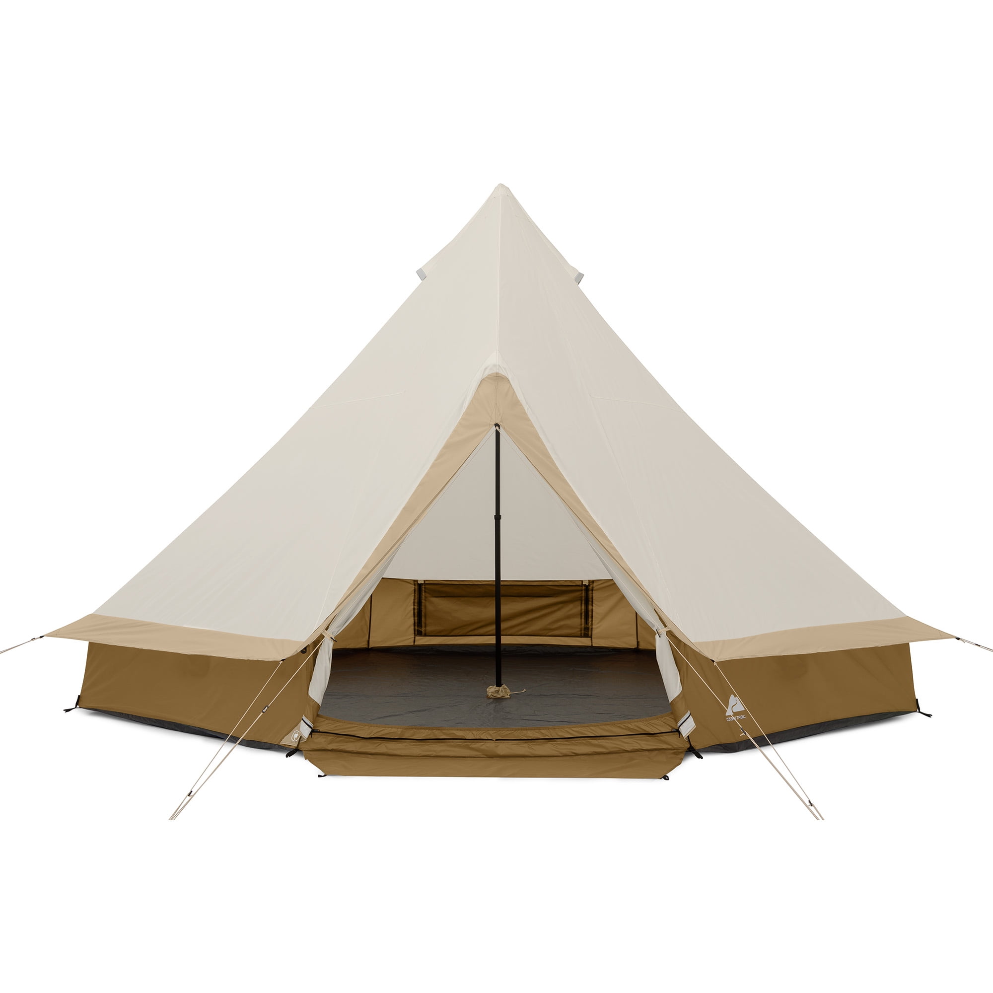 Camp Light String 15' x 15' 8-Person Bell Tent with String Lights | Camping - Walmart.com ...