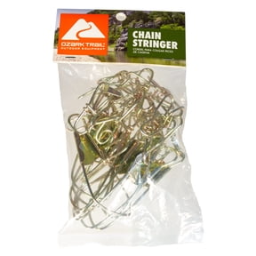 Ozark Trail 40 Inch Metal Fishing Stringer with 9 Snap Clips for Catch Storage
