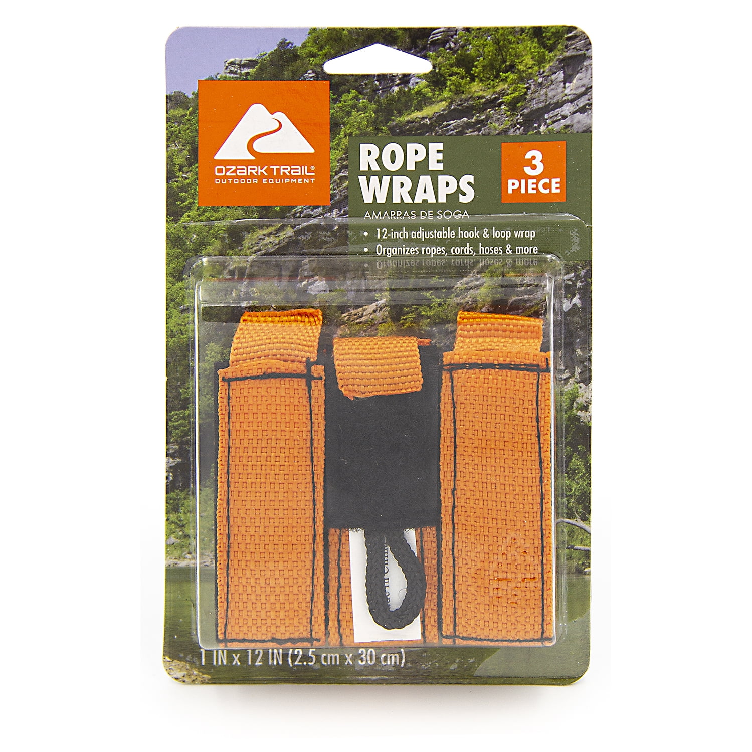 Ozark Trail Adjustable 3-Pack Boat & Marine Rope Wraps. 12 inch long to fit various rod sizes.