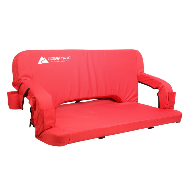 Ozark Trail Adjustable Outdoor Tailgate Padded Couch Red Stadium Seat