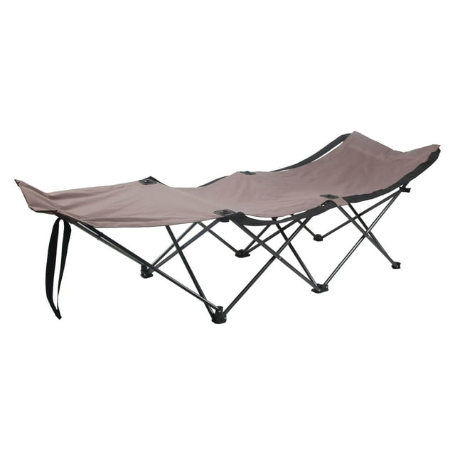 Ozark Trail Adult Collapsible Camping Cot, Beige, 73" x 23"