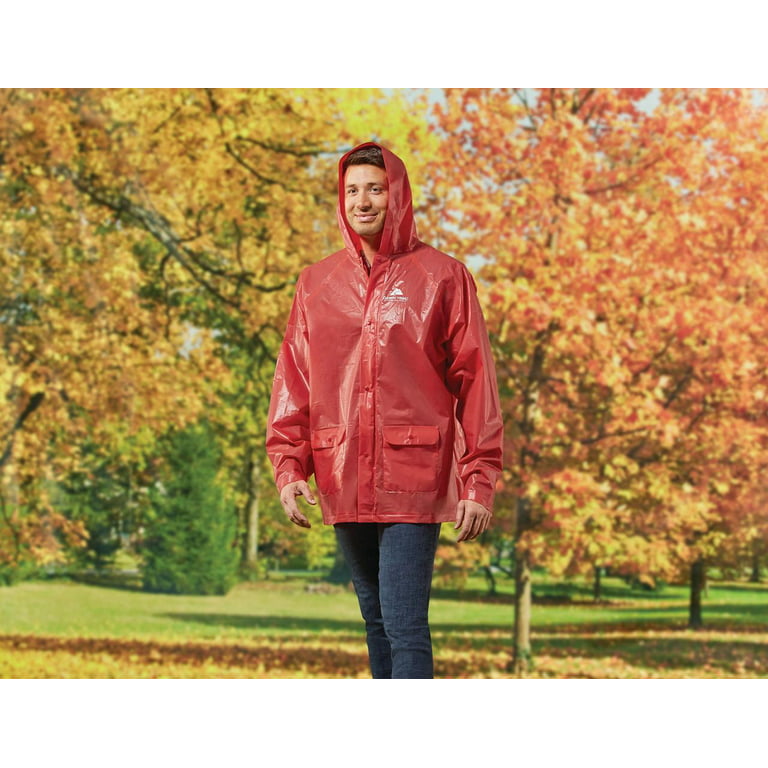 Ozark Trail Adult Eva Rainwear Jacket, Small/Medium, Red