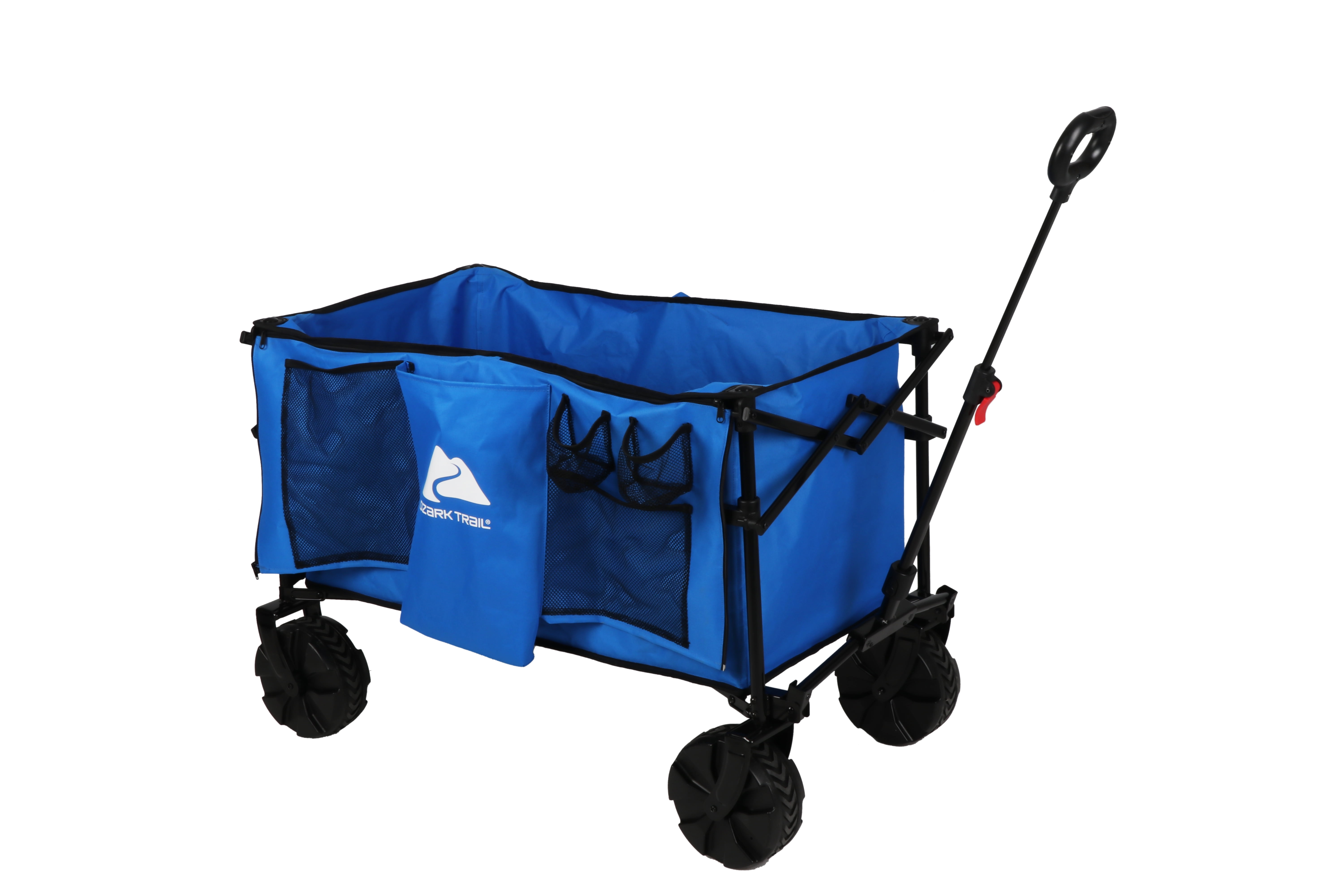 Camp Wagon Cart Folding Multipurpose Camping Furniture Backyard Home Black top