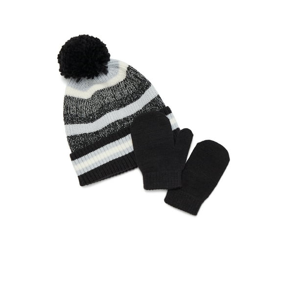 Ozark Trail Toddler Beanie and Mittens Set, 3- Piece