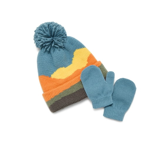 Ozark Trail Toddler Beanie and Mittens Set, 3- Piece