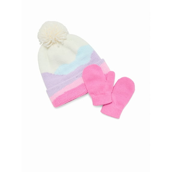 Ozark Trail Toddler Beanie and Mittens Set, 3- Piece