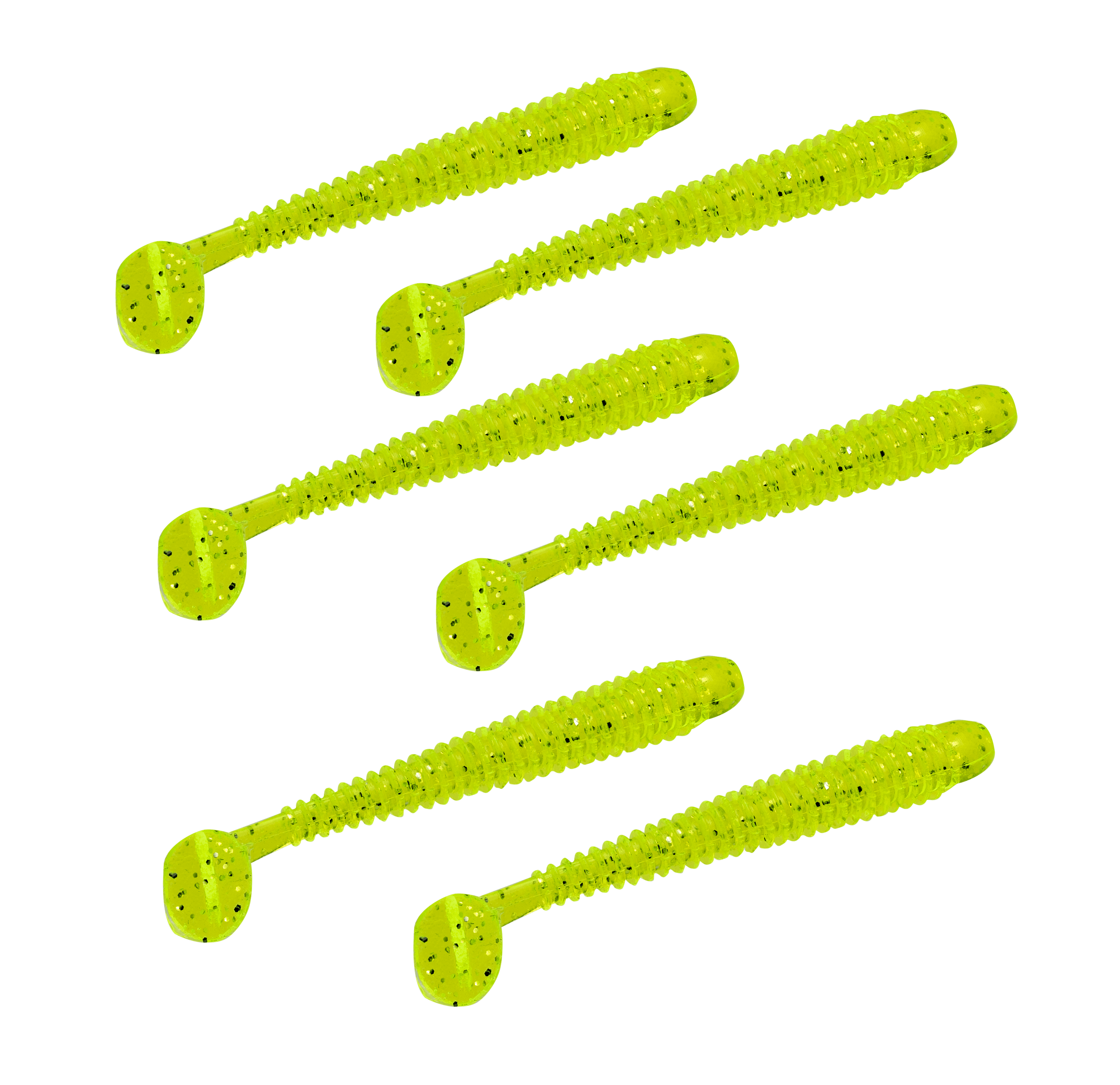 Ozark Trail Baby Swimmers Chartreuse Silver Glitter Panfish Lure