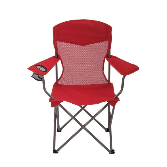 Ozark Trail Basic Mesh Chair, Red, Adult