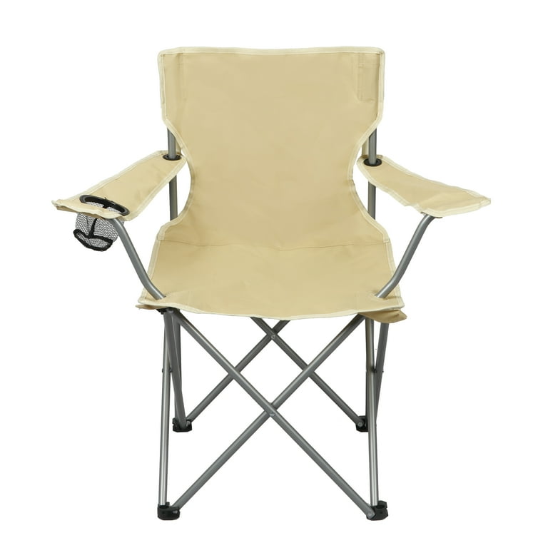 Ozark Trail Adult Basic Quad Folding Camp Chair with Cup Holder