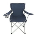 thumbnail interactive-video image 1 of Ozark Trail Quad Folding Camp Chair with Cup Holder, Dark Blue, 1 of 12