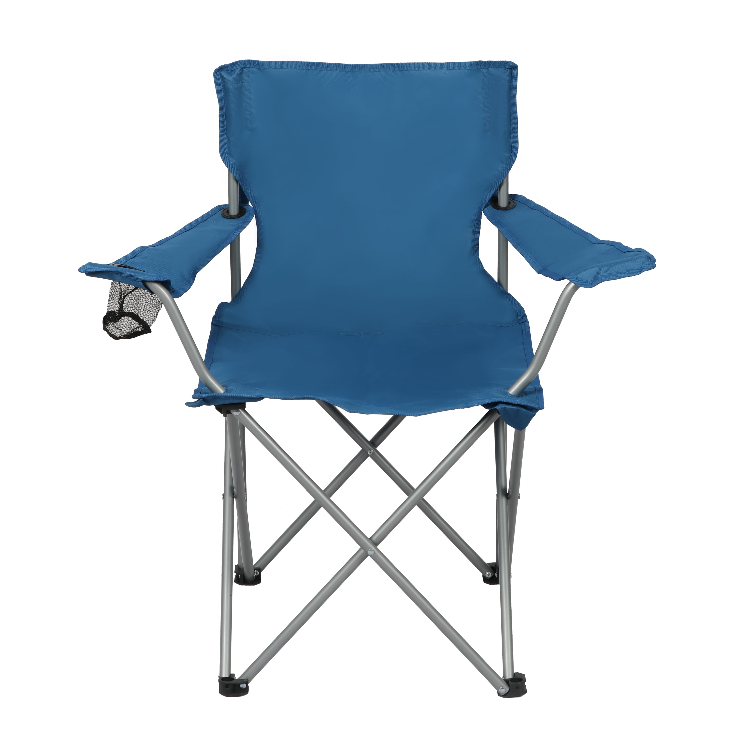 Ozark Trail Basic Quad Folding Camp Chair with Cup Holder, Vibrant