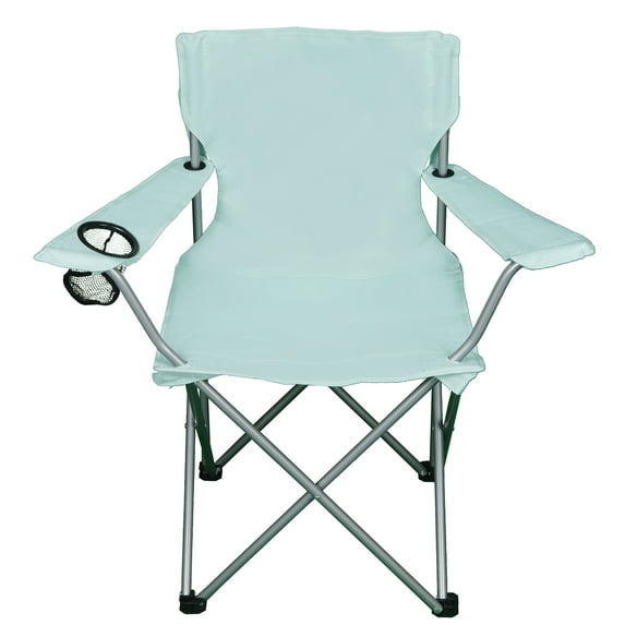 Ozark Trail Folding Camp Chair with Cup Holder – Lightweight, Portable Outdoor Chair for Camping, Tailgating & Sports – Aqua