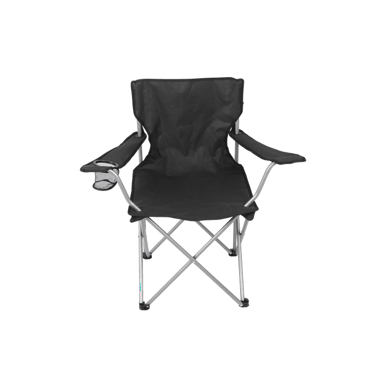 Ozark Trail Basic Quad Folding Outdoor Camp Chair Black Adult Walmart