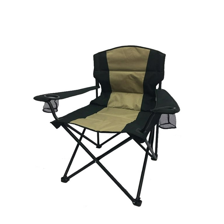 Ozark Trail Big and Tall Steel Quad Camp Chair with Extra Wide Seat and Padded Back Black Walmart