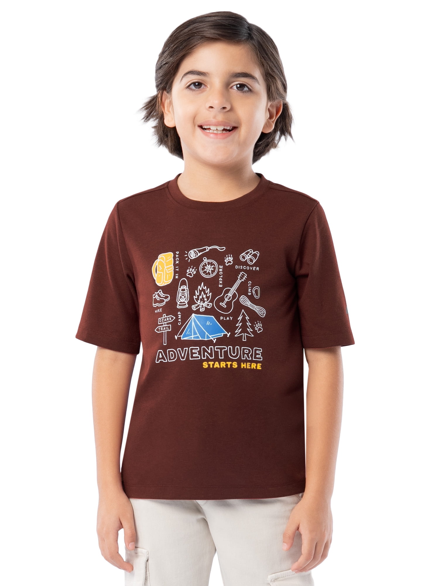 Ozark Trail Boy's Graphic Short Sleeve T-Shirt, Sizes 4-18