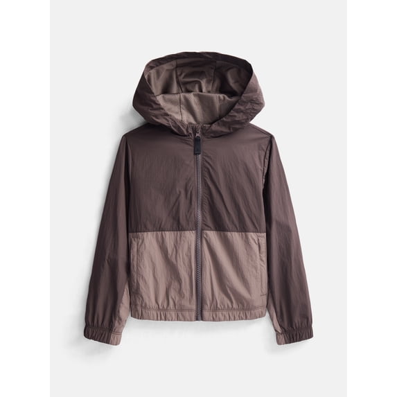 Ozark Trail Boys Colorblock Hooded Windbreaker Jacket, Sizes 4-18