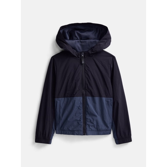 Ozark Trail Boys Colorblock Hooded Windbreaker Jacket, Sizes 4-18