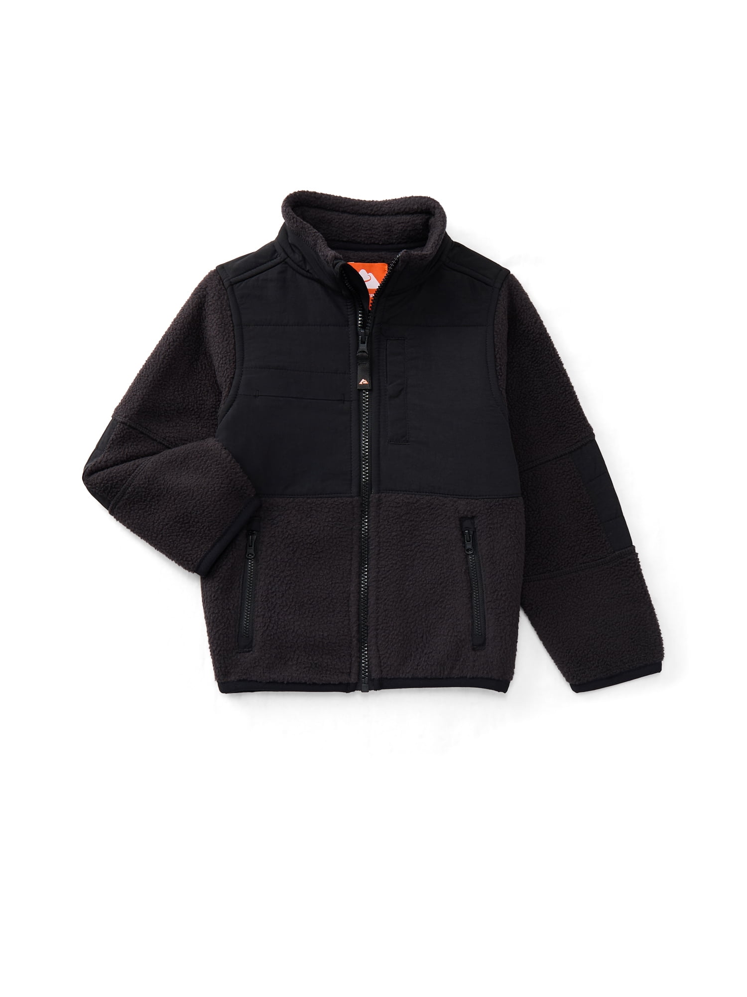 Boys Mixed Media Fleece Jacket, Sizes 4-18