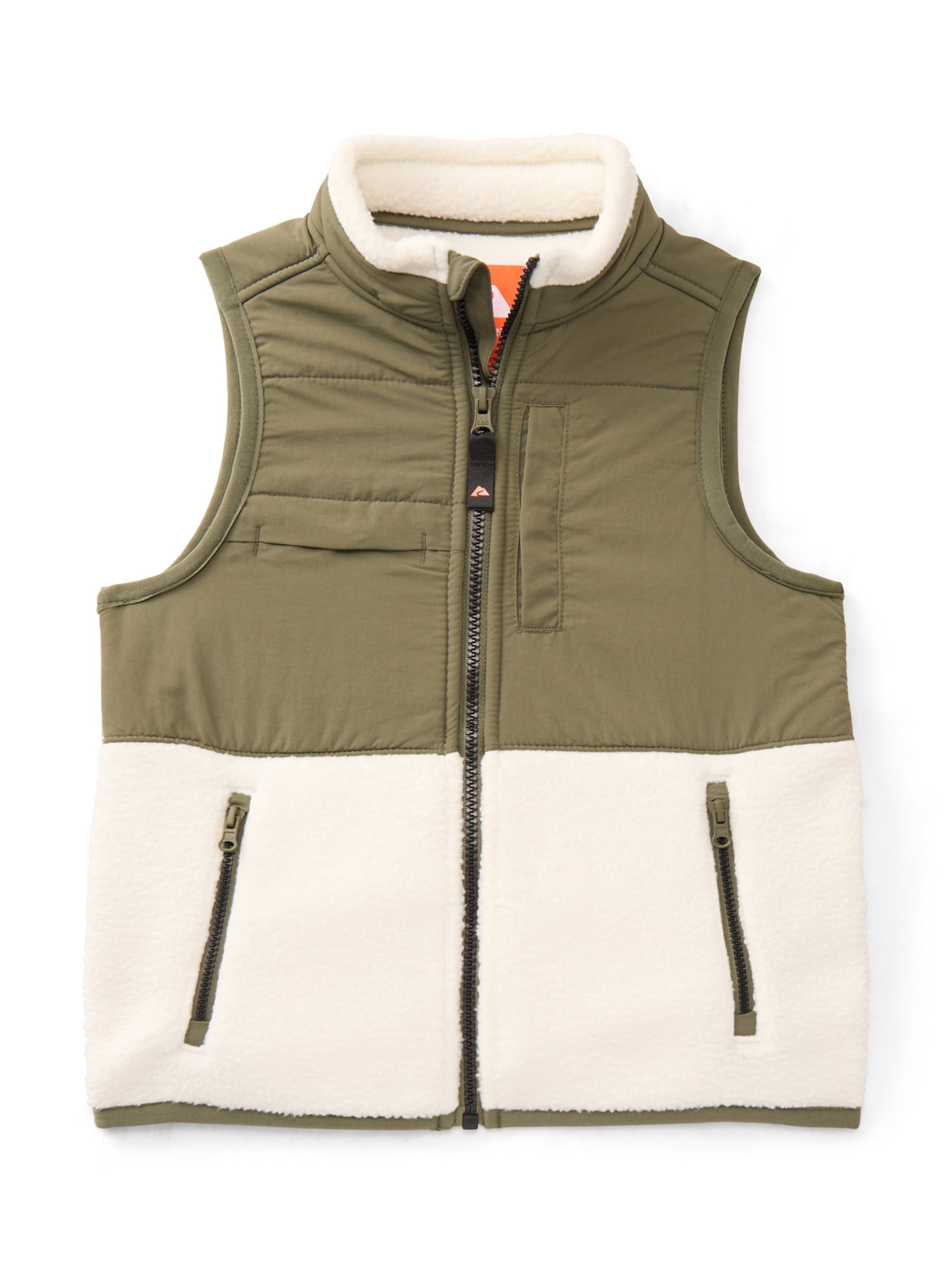 Ozark Trail Boys Mixed Media Fleece Vest, Sizes 4-18