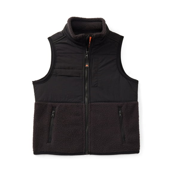 Ozark Trail Boys Mixed Media Fleece Vest, Sizes 4-18