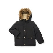 Ozark Trail Boys Parka Jacket with Faux Fur Hood, Sizes 4-18
