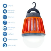 Ozark Trail Bug Zapper with LED Lantern, Rechargeable Battery, for Ourdoor Use, Orange Colour