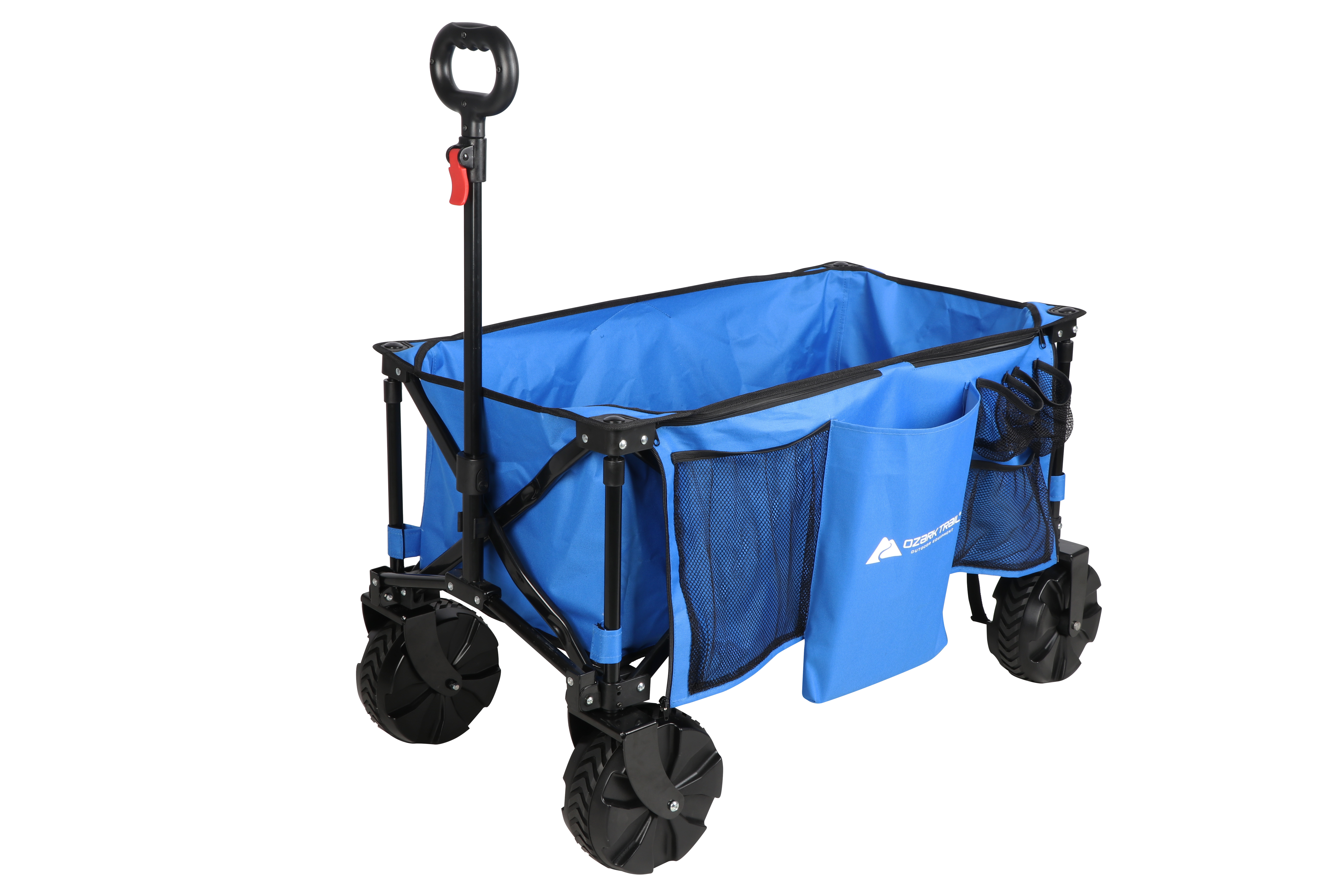 Ozark Trail Camping All-Terrain Folding Wagon with Oversized Wheels, Blue - image 1 of 11