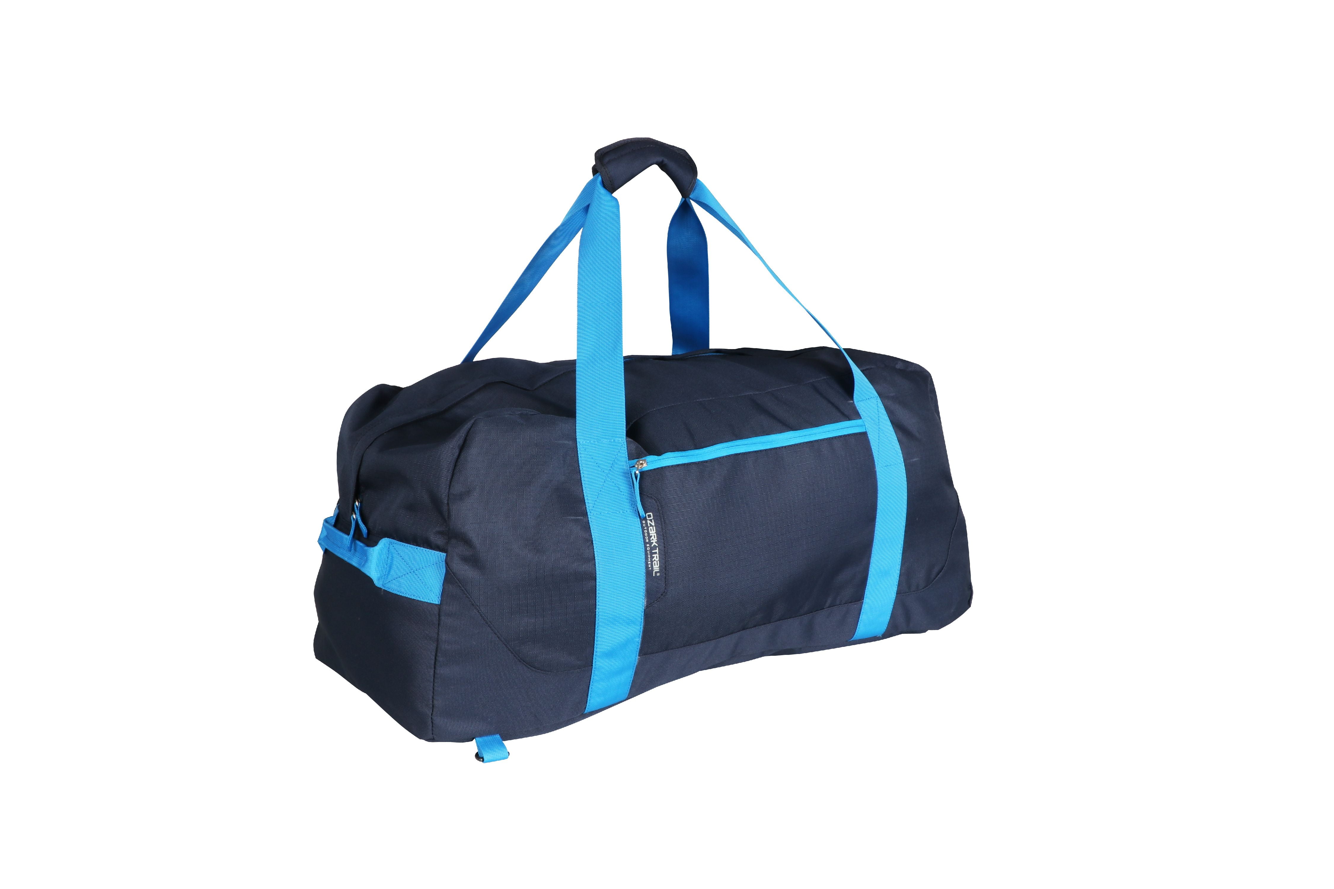 Ozark Trail 90L Blue Camp Carry All Duffel Bag with Straps
