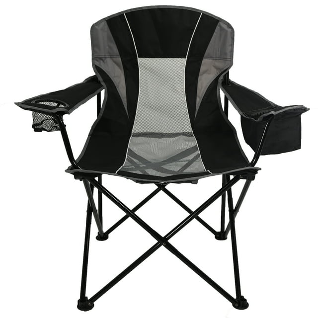 Ozark Trail Camping Chair, Black and Gray