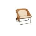 thumbnail image 1 of Ozark Trail Padded Foldable Camping Glamping Chair with Side Storage, Brown and Beige, Adult, 1 of 9