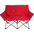 thumbnail image 1 of Ozark Trail Camping Love Seat Chair, Multipurpose, With Side Mesh Storage and Carry Bag, Red, 1 of 8