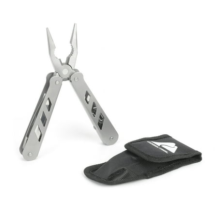 Ozark Trail Camping Stainless Steel 12-In-1 Multi Tool with Sheath, Silver