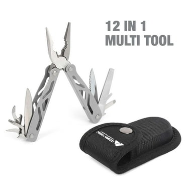 Ozark Trail Camping Steel,12-in-1 Multi Tool with Sheath, Model 7012