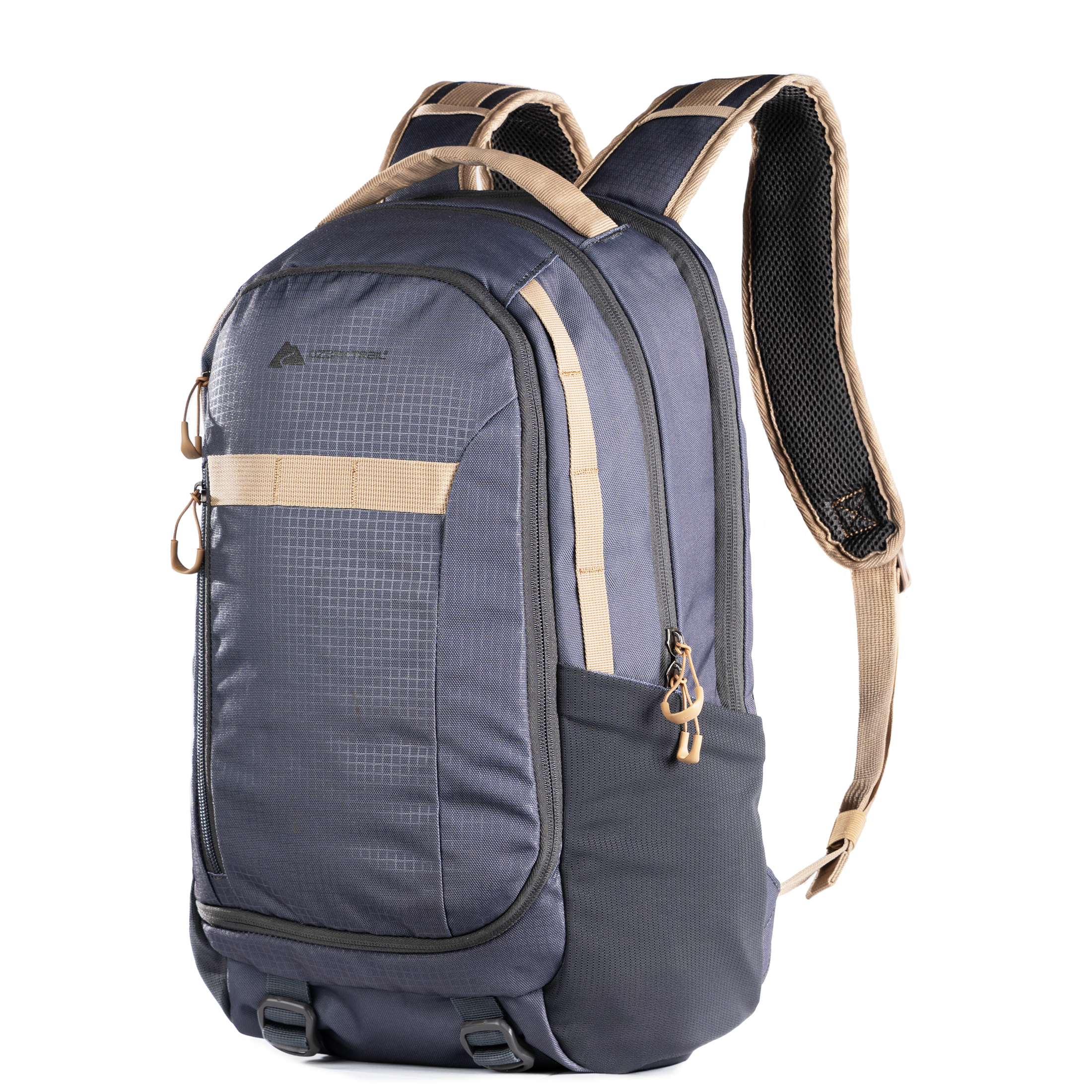 Mochila diurna de poliéster cedro de 20 L para adulto/adolescente Ozark Trail con compartimento acolchado para laptop, gris