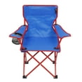 thumbnail interactive-video image 1 of Ozark Trail Quad Camp Chair with Cupholder for Kids, Blue, Child Use, 1 of 7