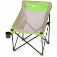 Ozark Trail Compact Sport Chair with Steel Frame, Green/Warm Gray