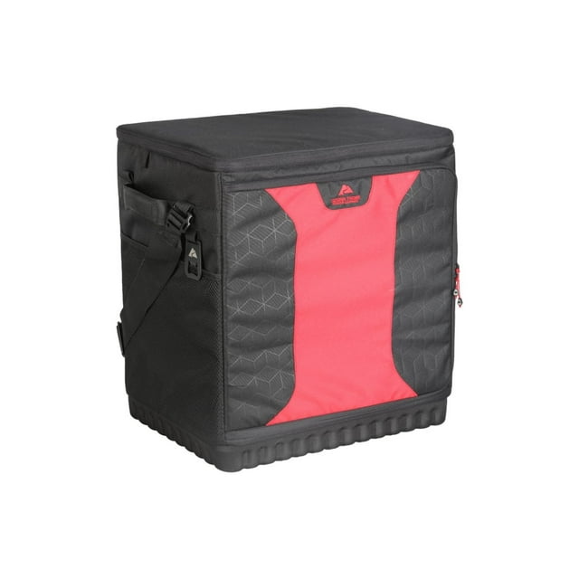 Ozark Trail Crane Lake Deluxe Outdoor Camp Storage Organizer, Black and Red
