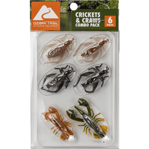 Ozark Trail Crickets and Craws Kit Assorted Panfish Lure