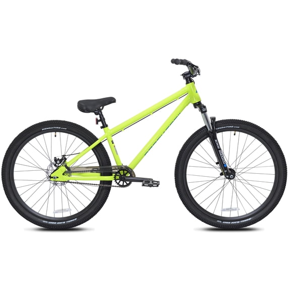 Ozark Trail DJ.1 Airtime Dirt Jump Bike, 26 in Wheels, Yellow, Fits Riders 5 ft 2 in-5 ft 10 in