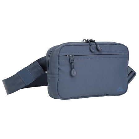 Ozark Trail Denver Waistpack, Blue Indigo Fanny pack, Polyester, Zipper, Adult, on Waist